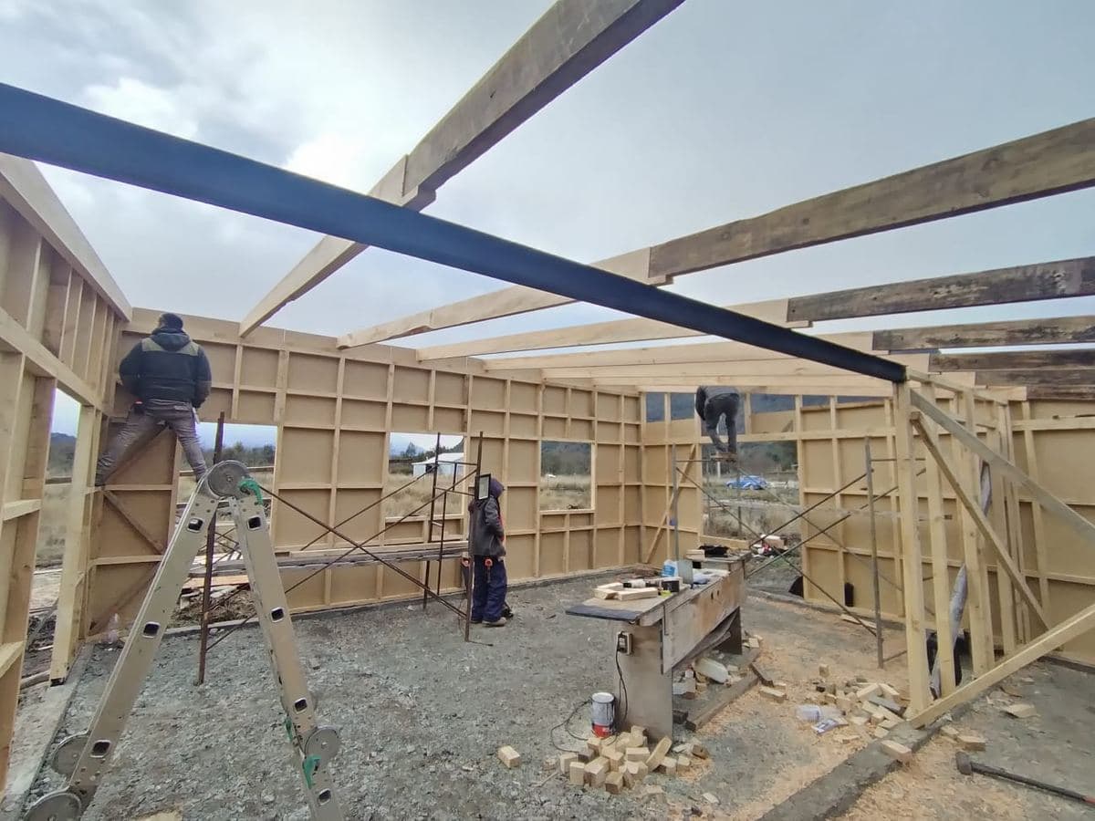 Estructura de vivienda en construcción